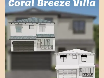  Coral Breeze Villa  Low-poly 3D model