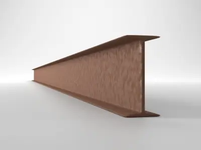 Steel Beams Set - IPN European Standard - DIN 1025-1 Low-poly 3D model