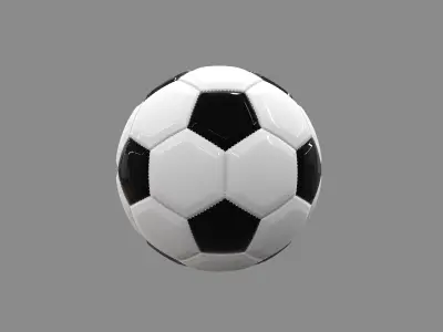 Traditional Football with Stitching 3D model