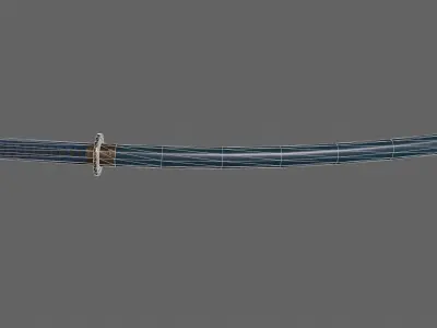 PBR Katana Japanese Sword Blue V2 Low-poly 3D model