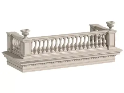 Classic balcony balustrade 3D model
