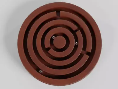 Wooden Labyrinth Puzzle 3D model
