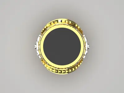 Luxury man ring with knot design onyx diamonds model mr0112 3D print model