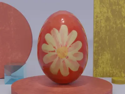 Easter egg 05 Low-poly 3D model