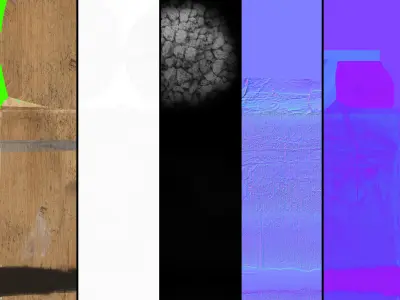 Bamboo ashtray Low-poly 3D model