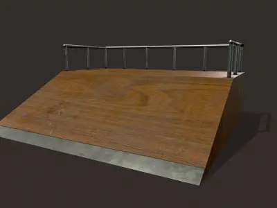 Skate ramp7 Low-poly 3D model