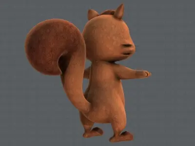 Squirrel V01 Low-poly 3D model