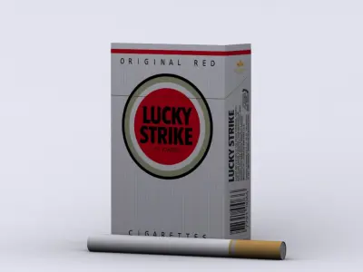 Lucky Strike Cigarettes Box 3D model