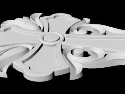 Central decor ornament for furniture 3D model 95