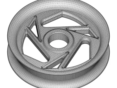 Plastic Kids Tricycle Wheel Rim 3D model