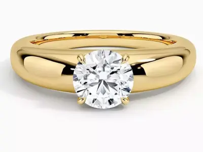  Solitaire Engagement Ring 08 3D print model