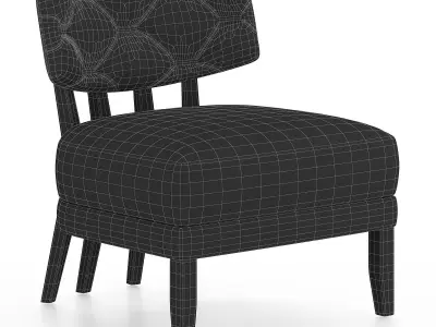 CARAMELO UPHOLSTERED CHAIR 140 Low-poly 3D model