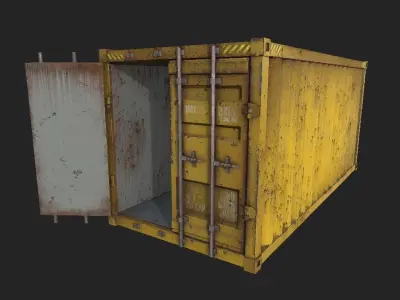 Container 3D model shipping Low-poly 3D model