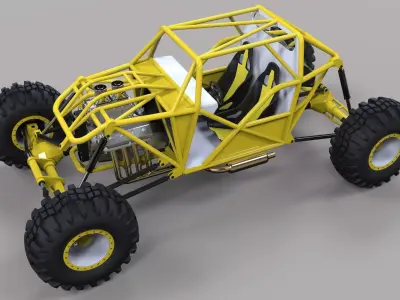 Rock crawling buggy 3D model