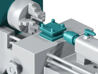 Engineering Lathe Toy 3D model