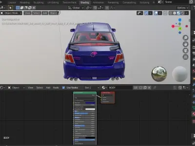Subaru STI 11 Low-poly 3D model