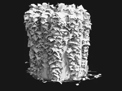 Ivy in round tubs 3D model