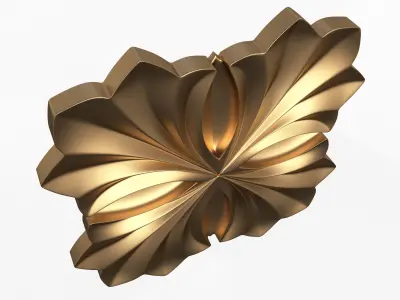 Rosette Carved Decoration CNC 016 Low-poly 3D model