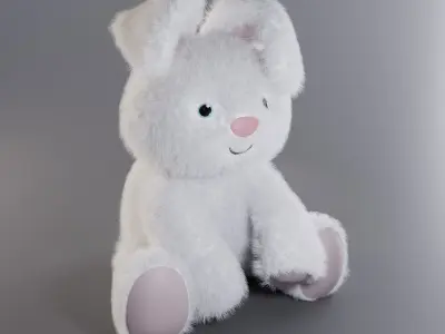 Wood Toys Dolls And Stroller 3D model