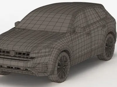 Volksvagen Touareg 2019 Low-poly 3D model