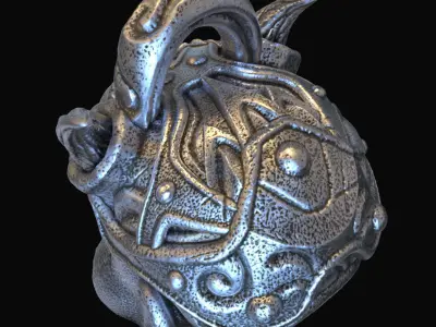  skull pendant jewelry Demon  vol2 3D print model