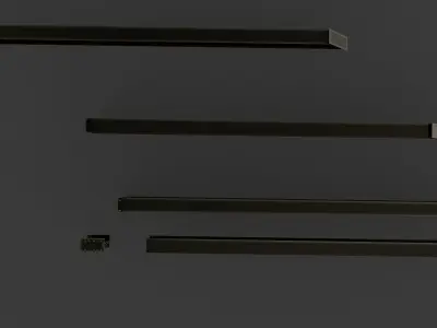 metal profile Low-poly 3D model