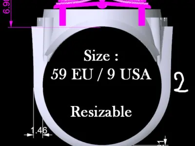 The Book Ring 3D print model