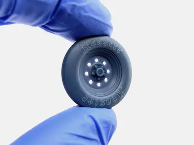 15x5 Weld Draglite Wheel Hoosier Front Runner Tire 3D print model