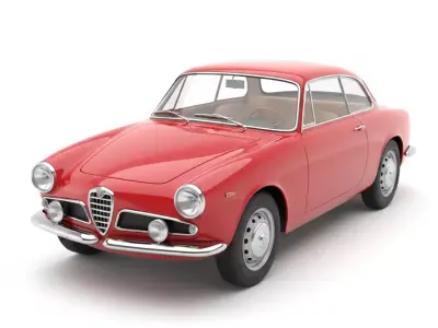 Alfa Romeo Giulia Sprint Low-poly 3D model