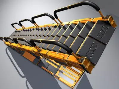 Modular Sci-Fi Stairs - Package - All Available Textures  Low-poly 3D model