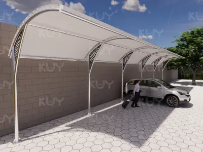 tarpaulin roof Low-poly 3D model