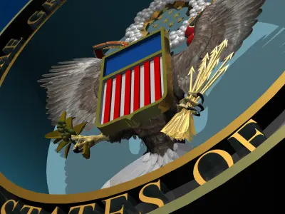 Seal of the US and The  President of the US 3D model