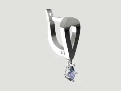 Diamond earrings 3D print model