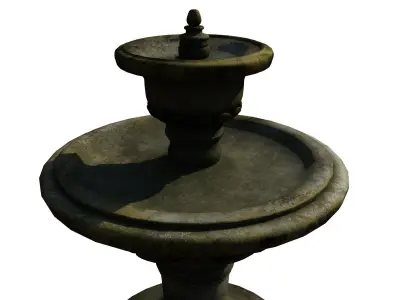 Medieval Fountain Low-poly 3D model get