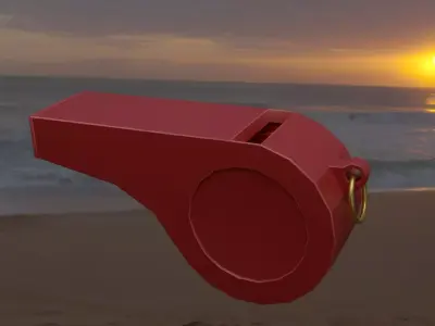 Whistler Signal device Warning device Free low-poly 3D model