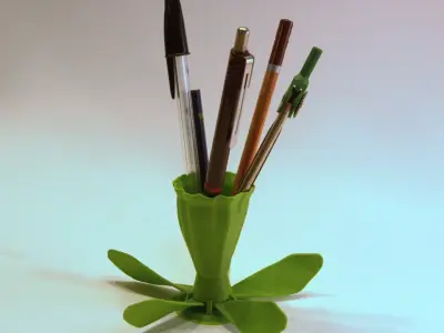 DAFFODIL pen holder in shape of flower 3D print model