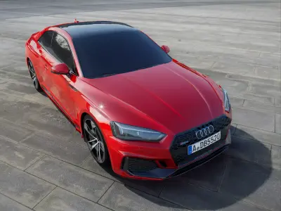 AUDI RS5 Ultra Low Poly - UE4 - UE5 Low-poly 3D model