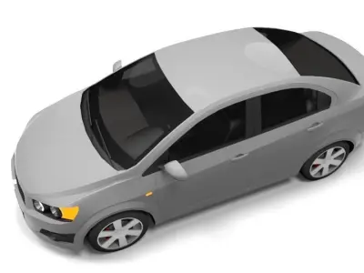 CHEVROLET AVEO SONIC SEDAN LOWPOLY Low-poly 3D model