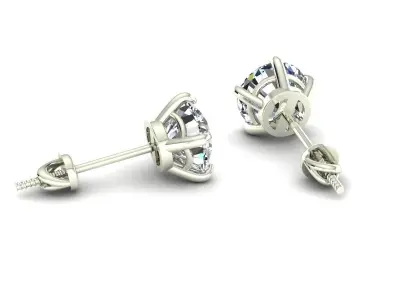 Women Diamond Earrings 3D print model 23