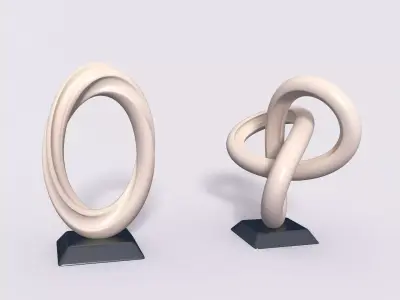 Decorative Abstract Elements Low-poly 3D model