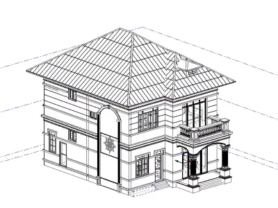 Full design construction profile of Revit2020 3D model