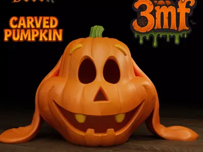 Max the dog grinch pumpkin 3D print model