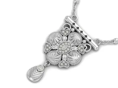 Pendant Necklace 3D print model 18