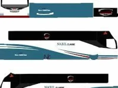 Bangladesh Bus Hyndai Brand Name Relax  3D model