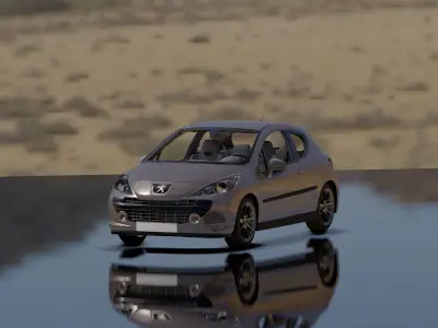 peugeot 206 - photorealistic Low-poly 3D model