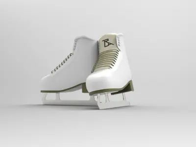 Ice Skate Shoe Low-poly 3D model