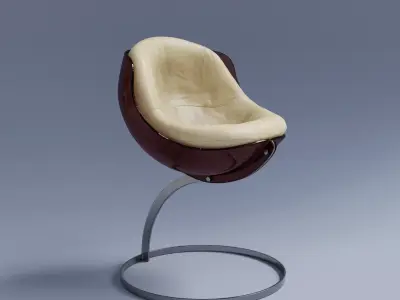 Designer sphere chair 3D model