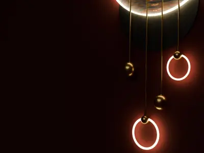 Lunar Bonsai Lamp Low-poly 3D model