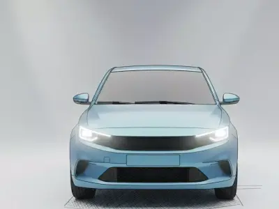 Compact Hatchback Car Real Time 3D Model 3D model