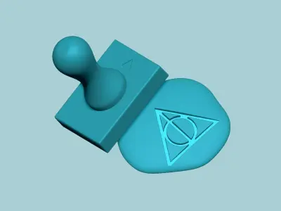 Stamp 83 - Deathly Hallows - Fondant Decoration Maker Toy 3D print model